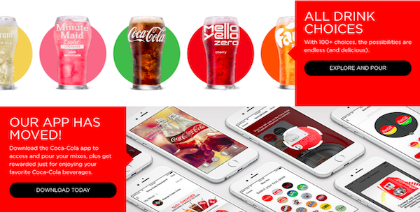 코카콜라 프리스타일(Coca Cola Freestyle) 음료 주문배달 앱 서비스는 신흥 배달 스타트업 기업들과 제휴하고 대학가, 도심 주거밀집지에 제공된다. Courtesy: Coca-Cola