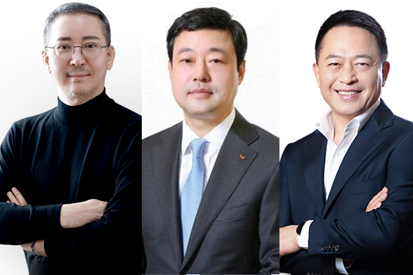 (왼쪽부터) 권영수 LG에너지솔루션 부회장, 지동섭 SK온 사장, 최윤호 삼성SDI 사장.