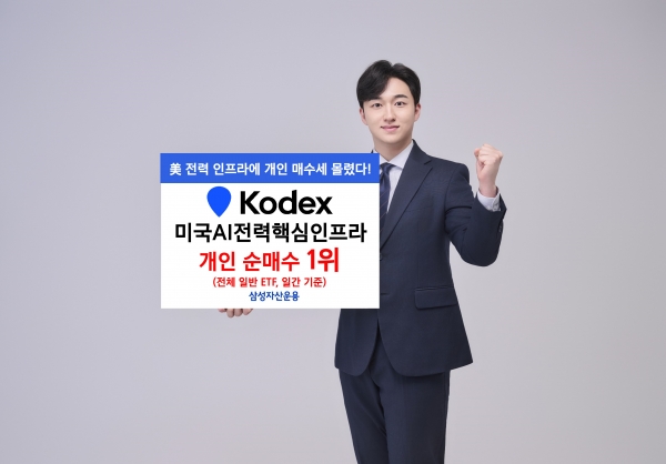 삼성자산운용 'KODEX 미국AI전력핵심인프라 ETF', 딥시크 쇼크 속에서도 개인 순매수 242억...전체 일반ETF 중 1위