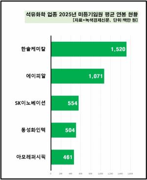 [데이터 뉴스룸] 석화업체 50곳 작년 임원 평균 연봉 3억 육박...SK이노베... - 뉴스 썸네일 이미지